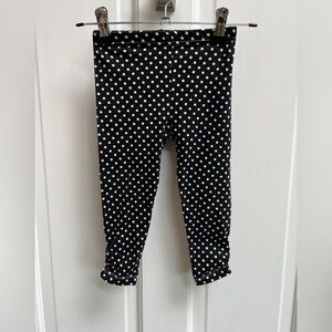 Young Hearts 24M Black and White Polka Dot Stretch Leggings Pants